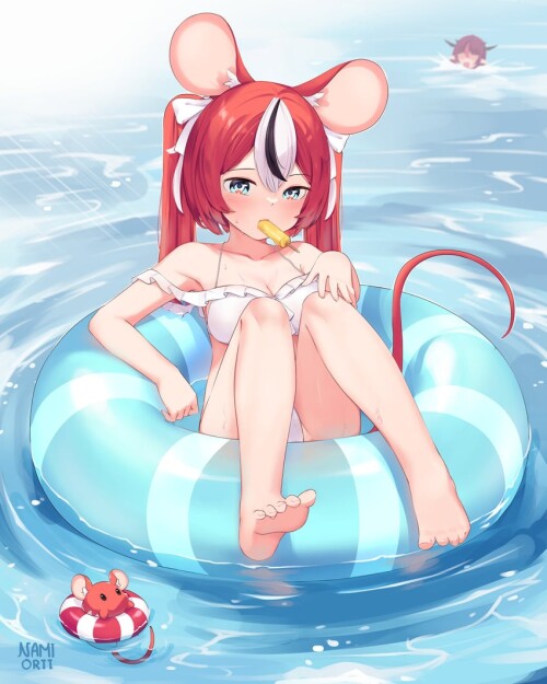  hakos baelz irys and mr squeaks hololive and 1 more drawn by namiorii sample 724f05cffec1a4d5f79ed3