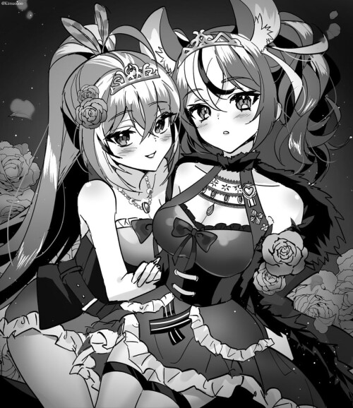  nanashi mumei and hakos baelz hololive and 2 more drawn by kimuouoo sample 722aaffa6b6e14f64fa4aabc