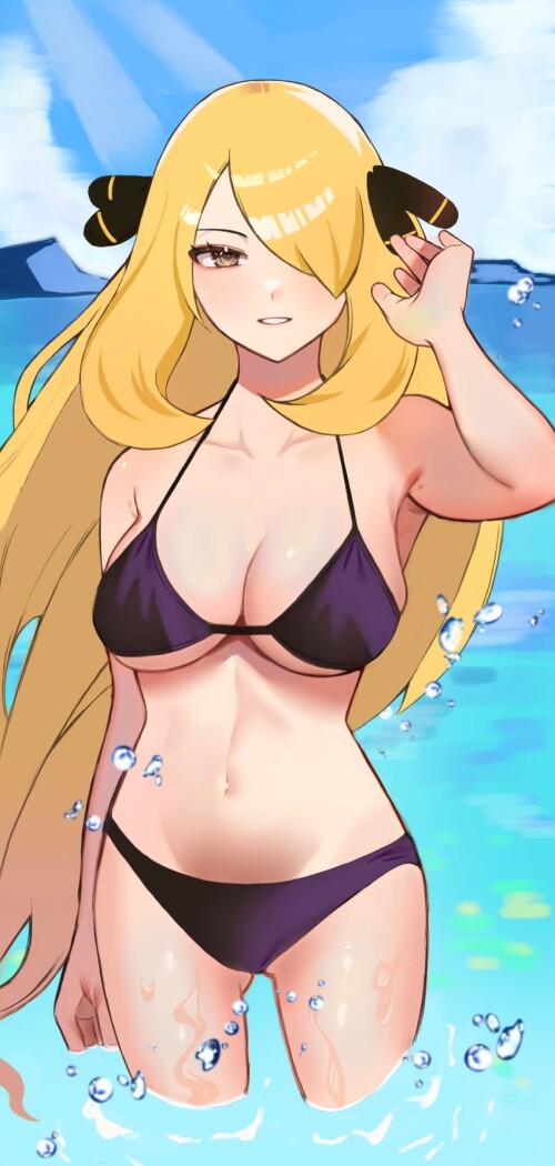  cynthia pokemon and 2 more drawn by okuro zmzm sample e31b5733ebc3df6006f5078ca0b56833
