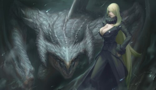  cynthia and garchomp pokemon and 2 more drawn by jinchigou sample c30f5d316cd37b6b112cf45b0b4a3730