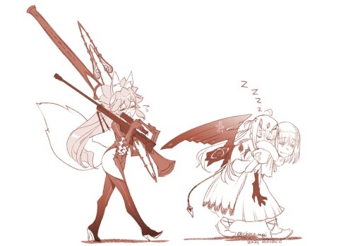  tamamo koyanskaya fairy knight lancelot oberon koyanskaya and 1 more fate and 1 more drawn by choco