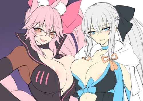  tamamo morgan le fay koyanskaya and koyanskaya fate and 1 more drawn by sukage sample 9328a78215374