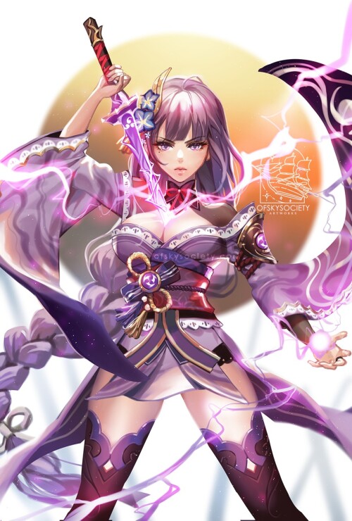  raiden shogun genshin impact drawn by alice jing sample d939855f2c73419eacce2c9316611ad4