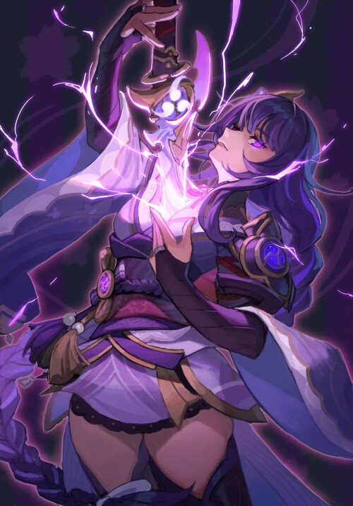  raiden shogun genshin impact drawn by f k hs225kr sample 5eecea5e05b65516941272a945682e14