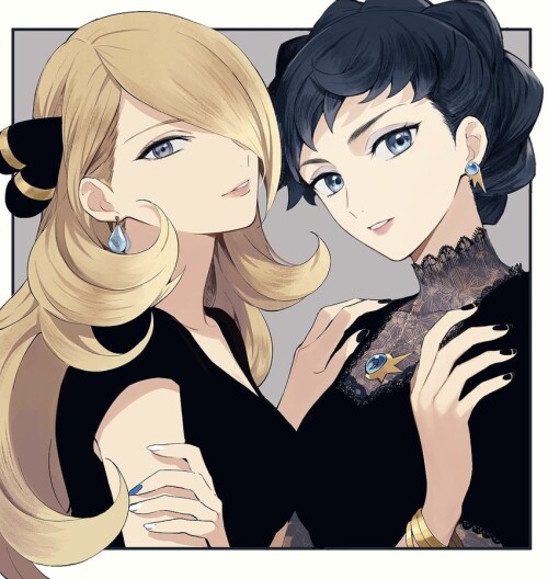  cynthia and diantha pokemon and 3 more drawn by yukin es sample 40857f4732a28a99ff5d6e6a3a1e8cb0