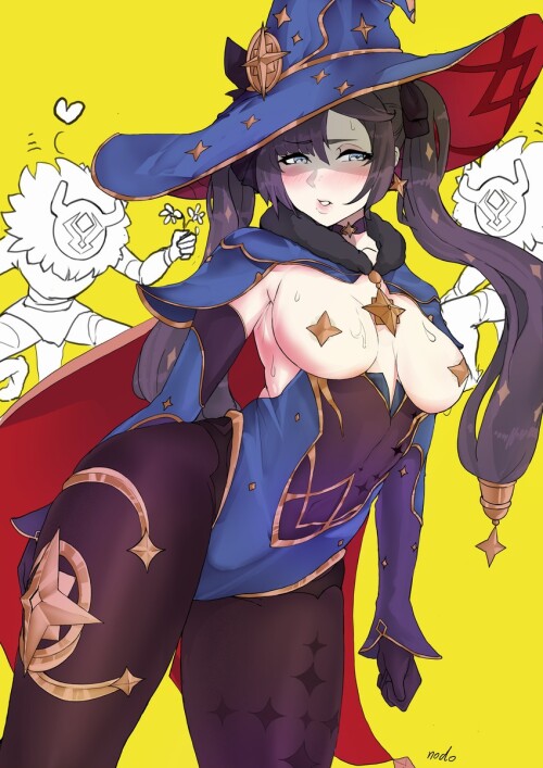  mona and hilichurl genshin impact drawn by puzenketsu sample 362c72bab8b381eaaf846d7c659ec7f6