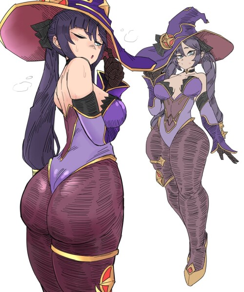  mona genshin impact drawn by bamman sample afd009115bf538e436677e4c16625925