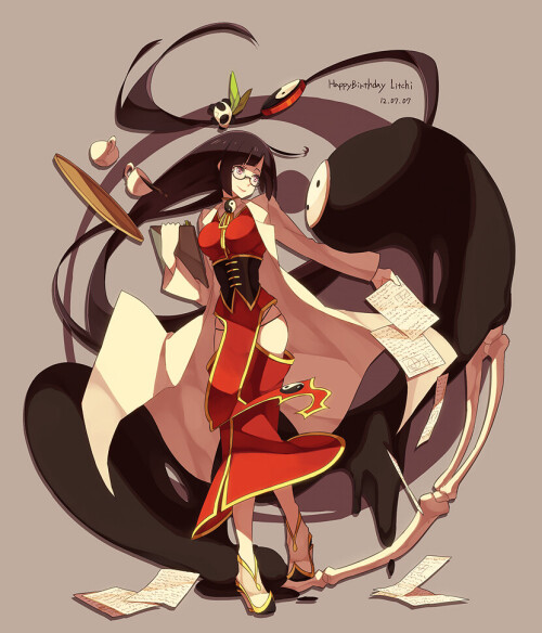  litchi faye ling arakune and lao jiu blazblue drawn by shiki shikki46 acf16bd0dab169d296bfd80e21fda