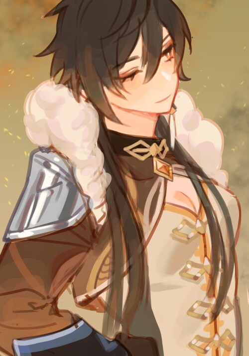  zhongli genshin impact drawn by bluebean27 sample 13c74bed806cff22034a43e68639a0ea