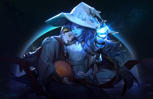  ranni the witch and rennala queen of the full moon elden ring drawn by xing chen sample f579ff6c4d4