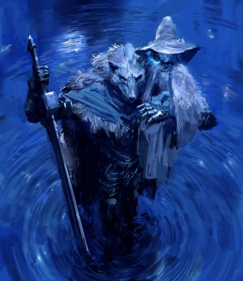  ranni the witch and blaidd the half wolf elden ring drawn by espen olsen saetervik sample b743fad6c