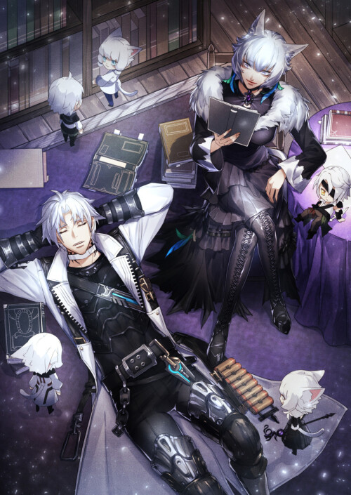  y shtola rhul and thancred waters final fantasy and 1 more drawn by azure9162 sample c7f583146828e7