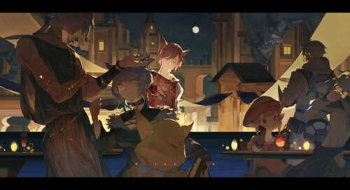  y shtola rhul g raha tia alisaie leveilleur thancred waters astrologian and 3 more final fantasy an