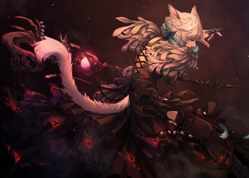  y shtola rhul and black mage final fantasy and 1 more drawn by mihira tainosugatayaki sample 07ba11