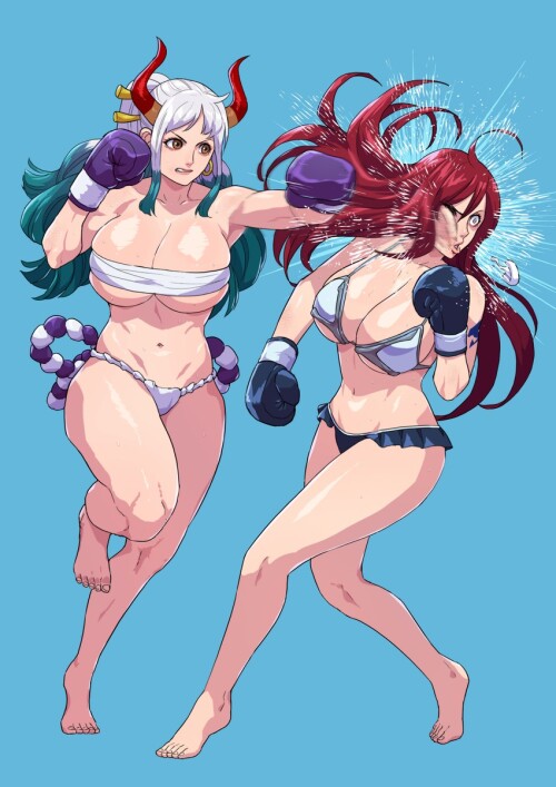  yamato and erza scarlet one piece and 1 more drawn by cirenk sample 82ea302c62c7a1bef2f55b5645df819