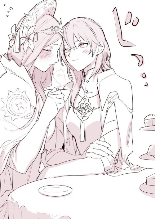  byleth byleth and rhea fire emblem and 1 more drawn by ikarin sample 972825d3ec6f29207d03b2917d4126