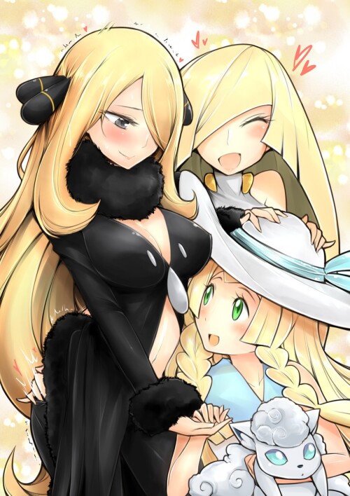 lillie cynthia lusamine and alolan vulpix pokemon and 3 more drawn by yuriwhale sample f5209f4b689b