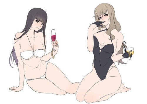  nishizumi shiho and shimada chiyo girls und panzer drawn by ban bansankan sample 183098a936330a8fb9