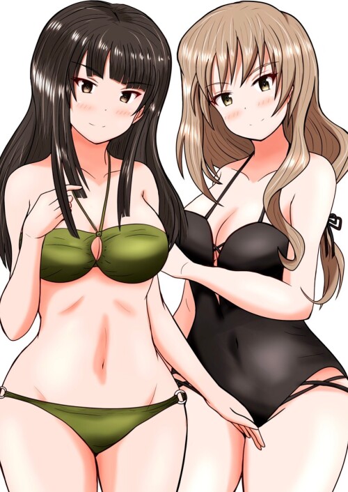  nishizumi shiho and shimada chiyo girls und panzer drawn by meiya sample de92fdf3ff5cc728953445008d