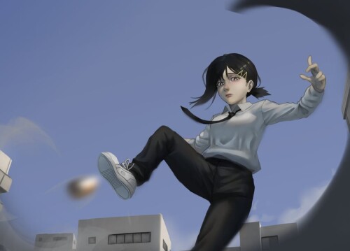  higashiyama kobeni and snake devil chainsaw man drawn by andrei shidanasu sample 80f4c6aa5bf4df1daf