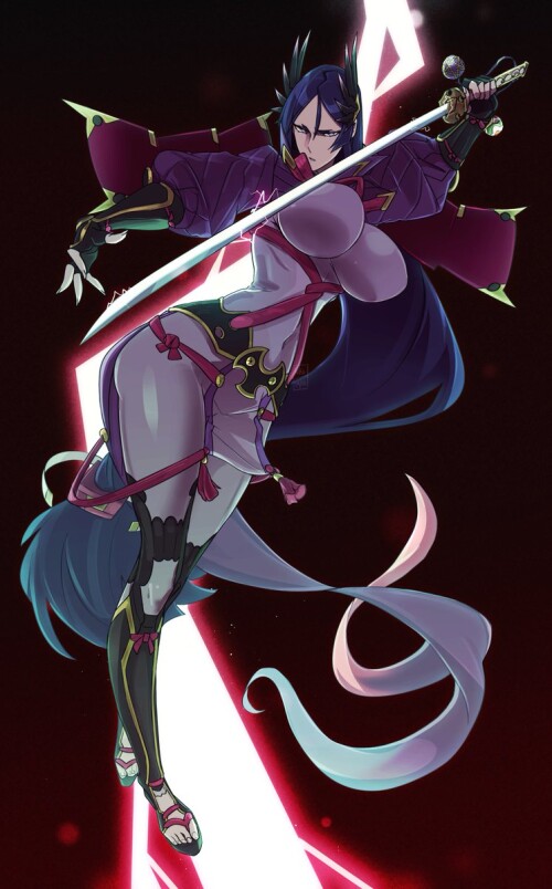  minamoto no raikou fate and 1 more drawn by kamuify ac392236b0a2b1d0beaf8cb0ad1eb355