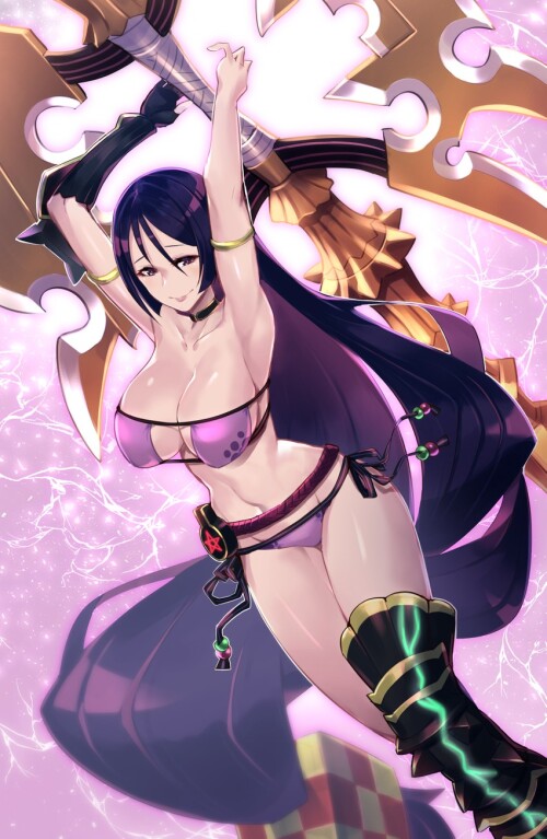  minamoto no raikou and minamoto no raikou fate and 1 more drawn by matsumoto tomoyohi sample f2f32b