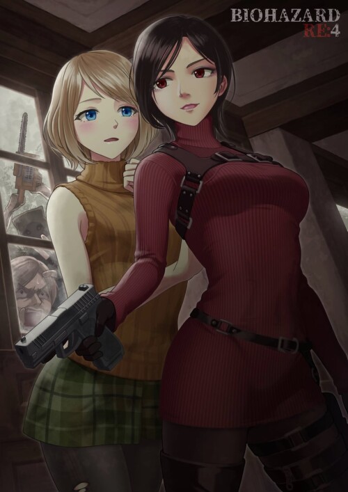  leon s kennedy ashley graham ada wong and dr salvador resident evil and 2 more drawn by girugiru te