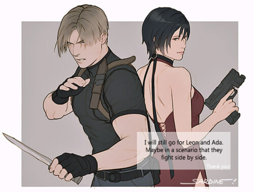  leon s kennedy and ada wong resident evil drawn by sardine kjr0313 fbae4f85b2b6713c69d753601001c3e4