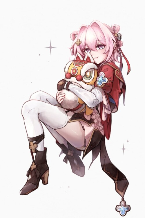  march 7th and diting honkai and 1 more drawn by dochigasuki sample b43dec307e2f6783e19958c646e8b0cf