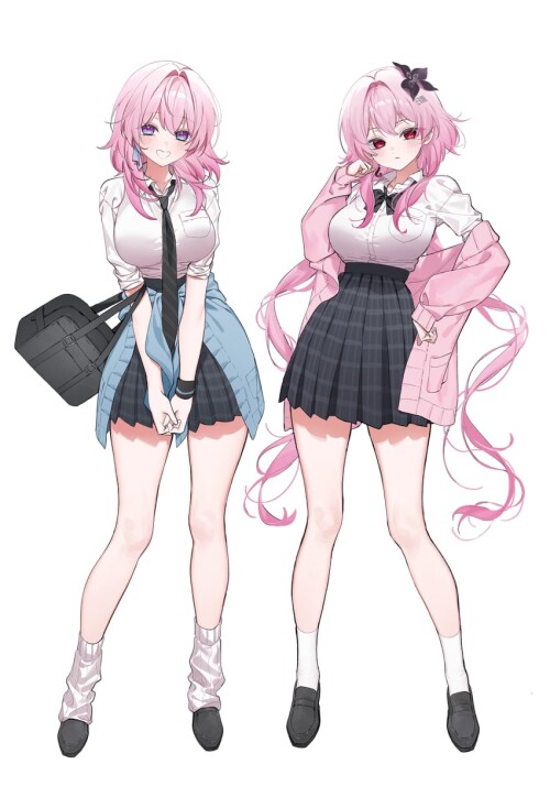  march 7th and evernight honkai and 1 more drawn by myao o3o333 sample c9d0768ca374237224afe516c0de9