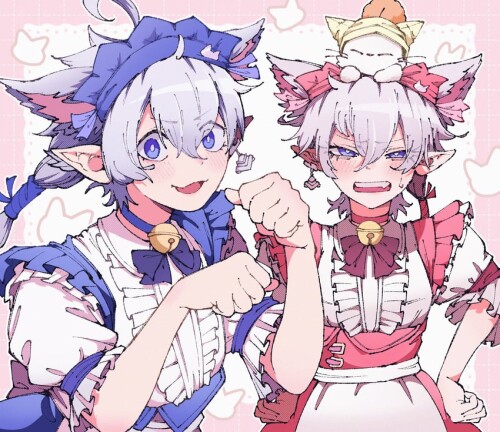  moogle alisaie leveilleur and alphinaud leveilleur final fantasy and 1 more drawn by yukaocchi samp