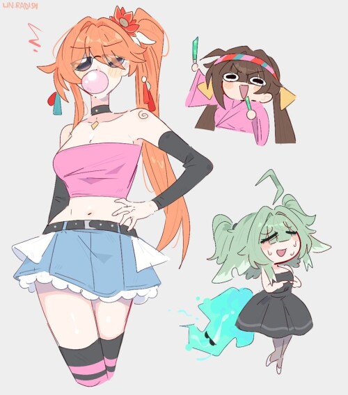  huohuo sushang and guinaifen honkai and 1 more drawn by unfamousradish sample 2a6a36fac1d21987aafdf
