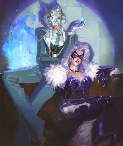  black cat and white fox marvel and 3 more drawn by zansanzen sample c804018e058688ebff986d9613eda81