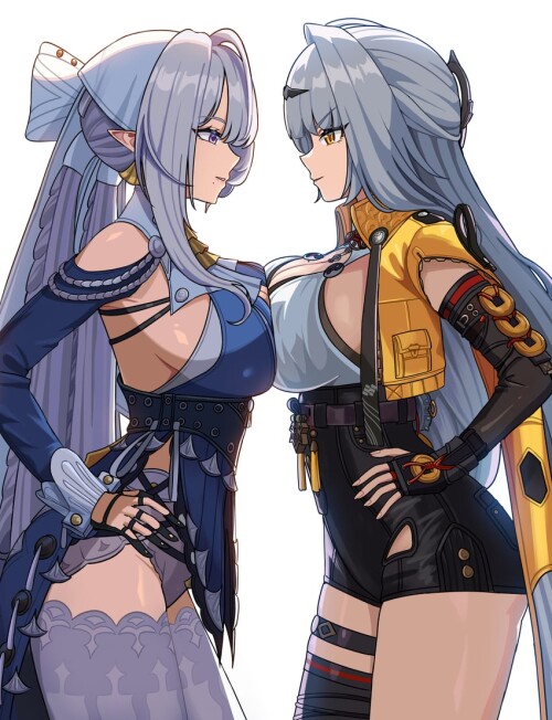  yixuan and velina airgid zenless zone zero drawn by junmin sample 12da0ce71c1a98157d626873fbc27696