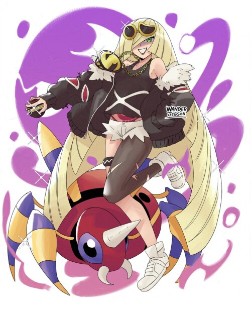  lusamine guzma and ariados pokemon and 1 more drawn by wanderjegson sample 2af4399cc6d6e15fee01051d