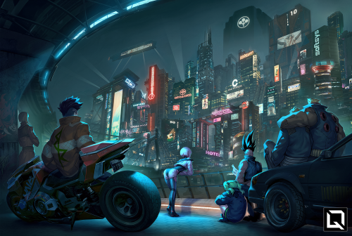 Cyberpunk Edgerunners Ran around Night City taking screenshots for this one 📸 by @Quirkiliciouss