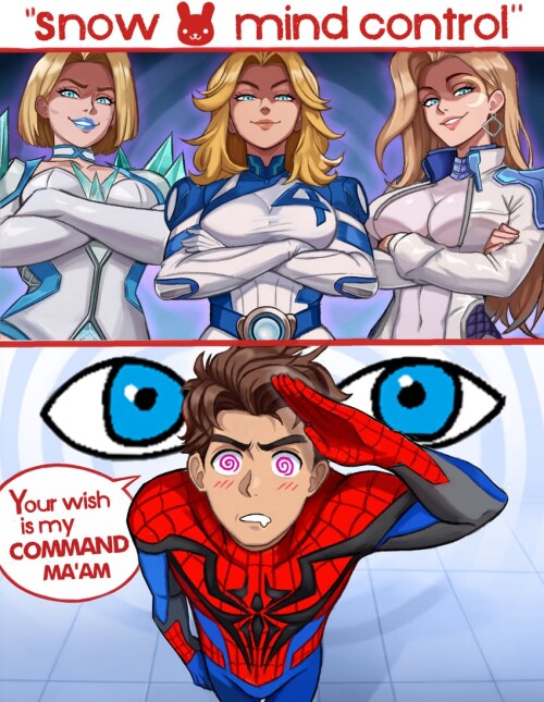  spider man sue storm emma frost peter parker and dagger marvel and 4 more drawn by neggoartz sample