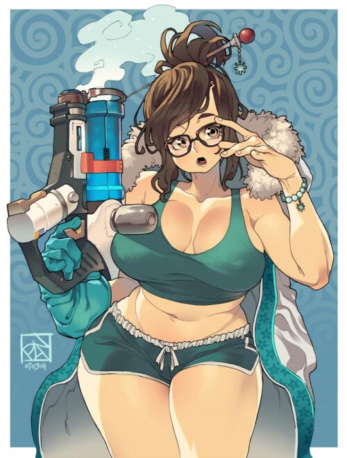  mei overwatch and 1 more drawn by poch4n 412ab9d60de264a50b27a806d5e70fd0