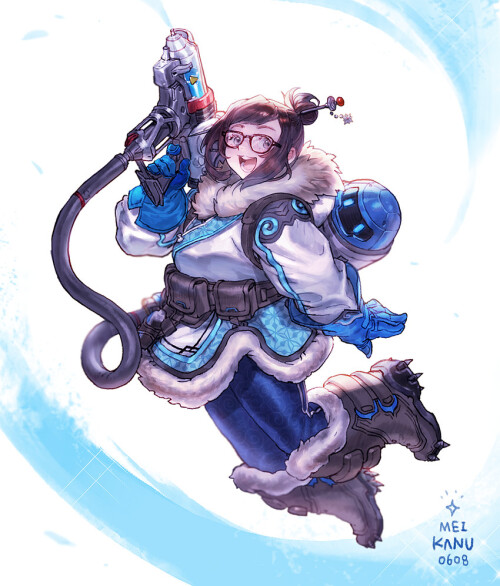  mei and snowball overwatch and 1 more drawn by kim hana sample 113557f2ce19847c994f4c6e27ef1277