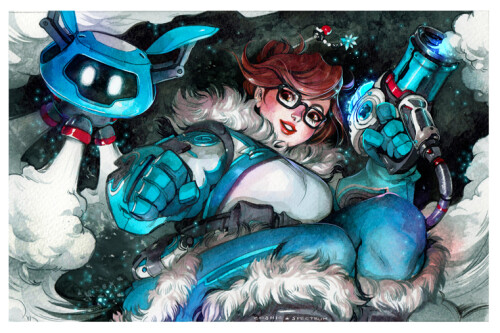  mei and snowball overwatch and 1 more drawn by yana bogatch f8e8db9d073001775d0fbc44136d50ae