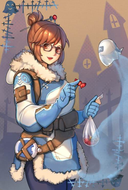  mei and snowball overwatch and 1 more drawn by mao wan sample feb93eb8fab7c4f141b5d4748a551253