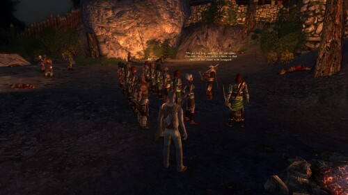 The Avanc-luth Elder giving a rousing speech before they attack the army at Wulf's Cleft