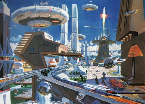 City of the Future by Robert McCall (Denoised)
