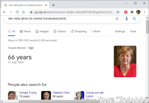 Wie viele Jahre ist Angela Merkel Bundeskanzlerin Google sagt 66 TrulyJuly
