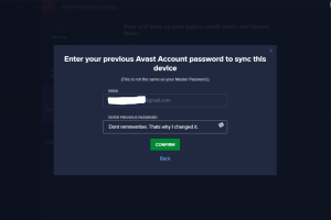 Avast Password Sync 2