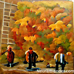 Fall Guys Oil Painting