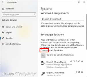 Windows uses English term in their German language settings TrulyJuly