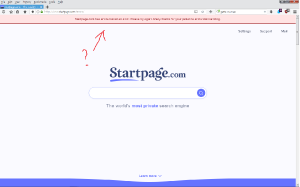 startpage error