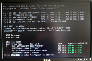 Error After BIOS change to RAID