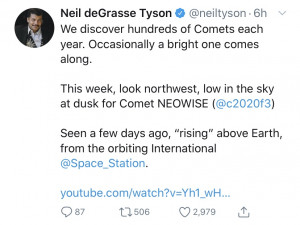 Neil's Comet Tweet